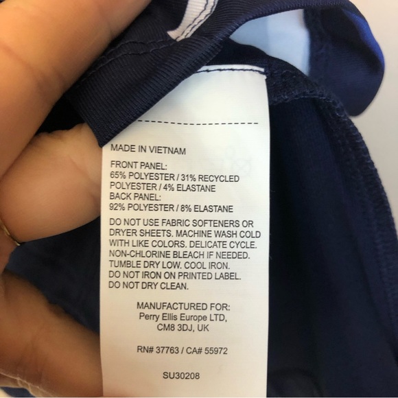 Callaway Women's 1/2 SLV Print Stripe Polo with Contrast Notch Cuffs Size L/G . - Picture 12 of 13